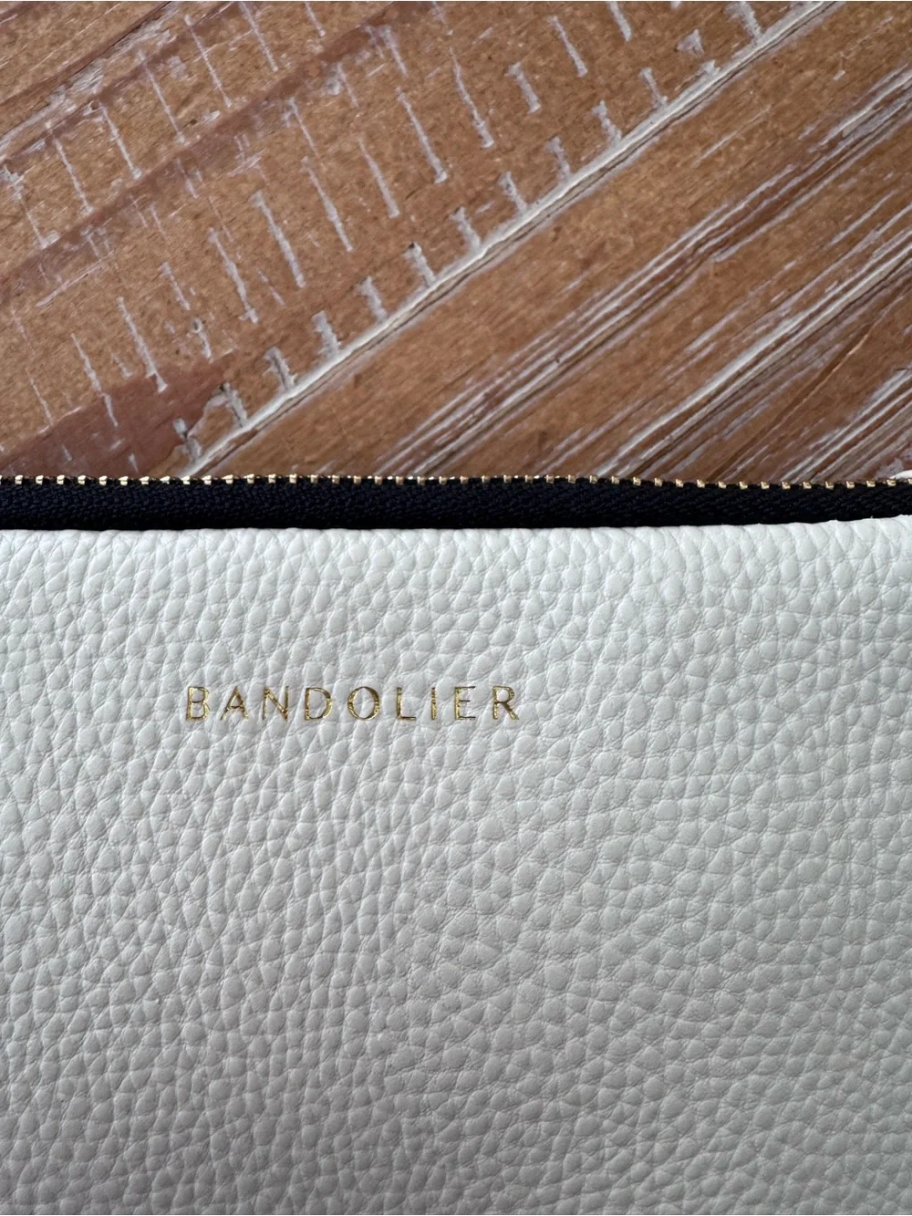 Bandolier iPhone 11 Pro Max Crossbody Wallet Case White Leather